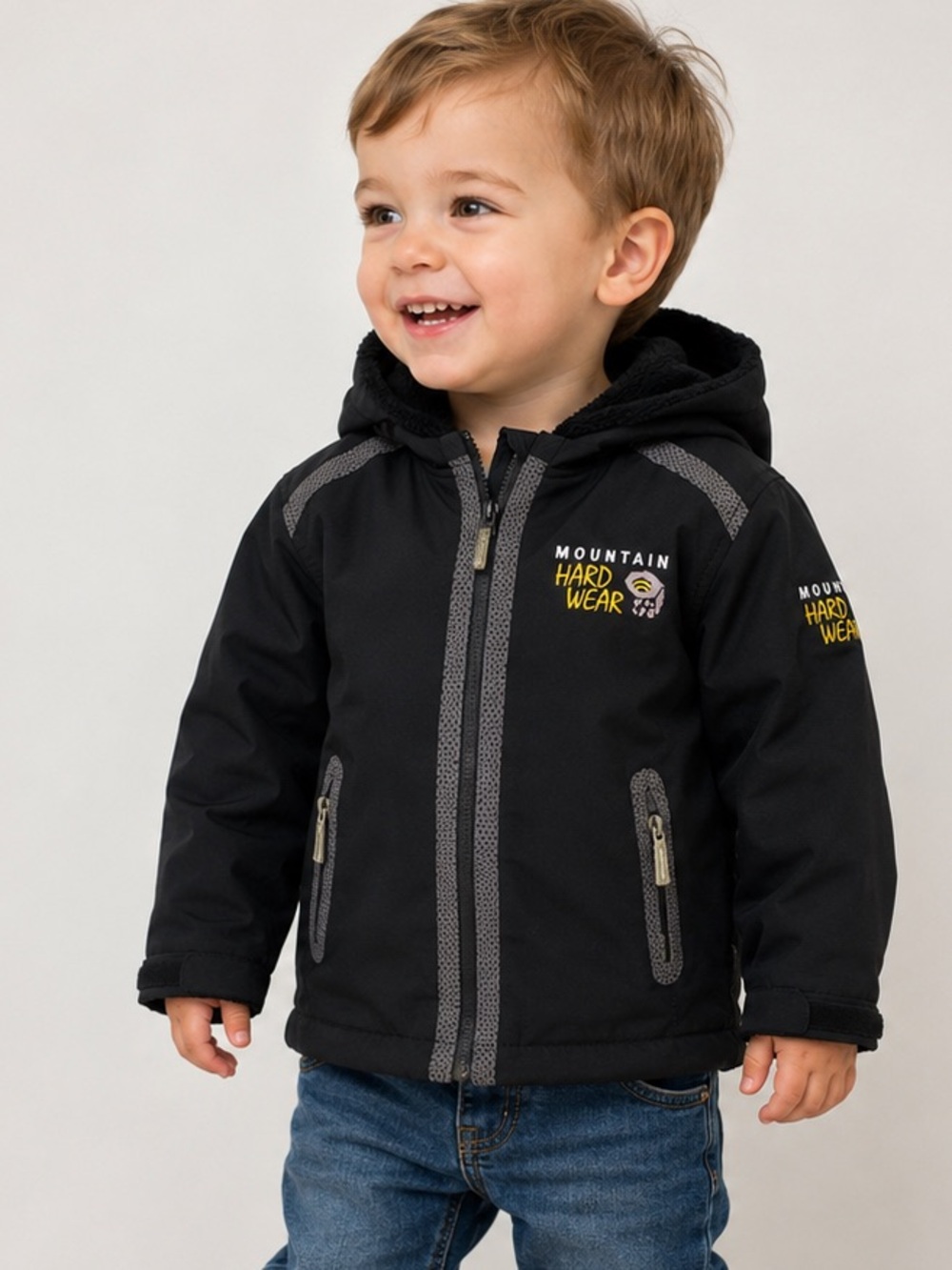 Mountain Hardwear 3T Toddler Black Conduit Softshell Fleece Lined Jacket